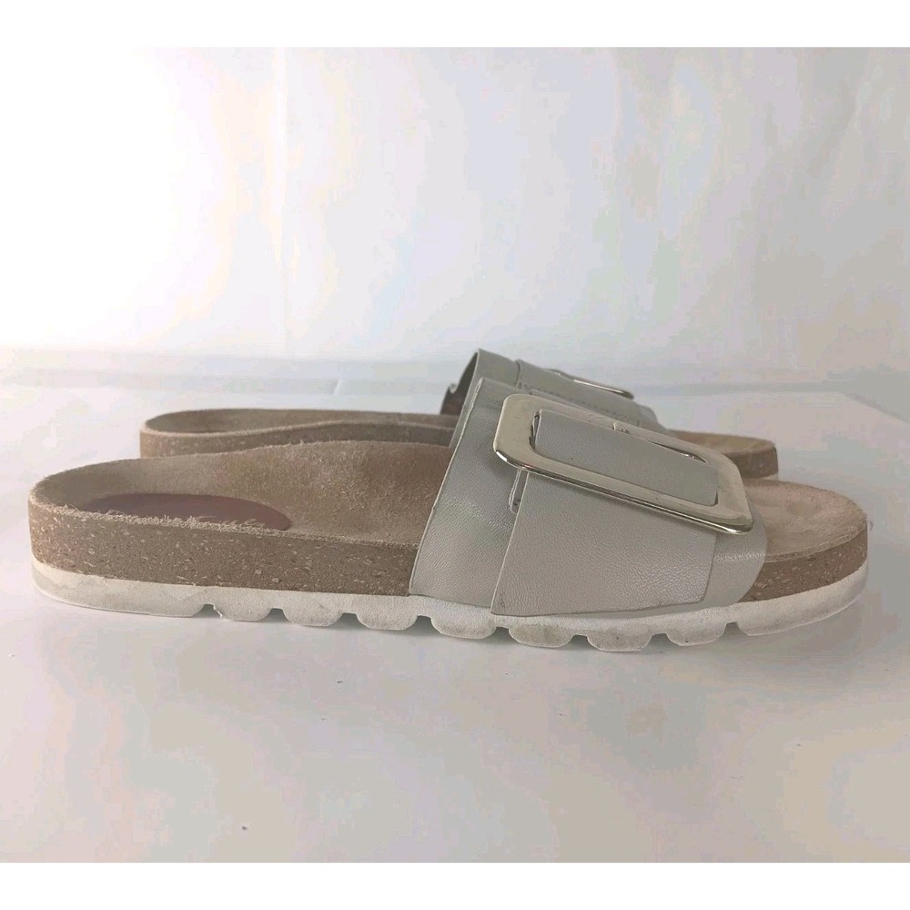 Diba True Casta Way Leather Vanilla Women's Slip On  Sandals size 10